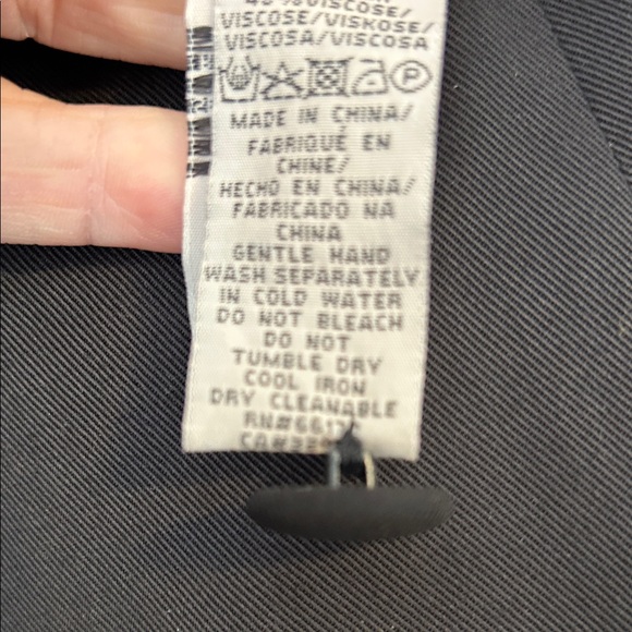 FLEUR WOOD ANTHROPOLOGIE Size 6 Black Tencel Blazer Strata Jacket Tuxedo Chiffon - Picture 9 of 10